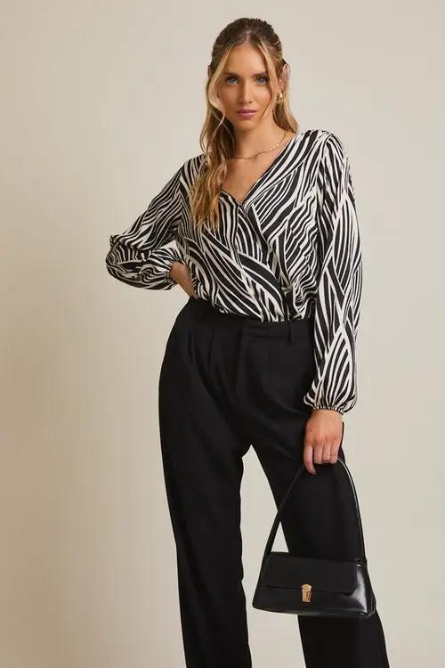 Yanet Collective Body zebra negro manga larga - Camisas
