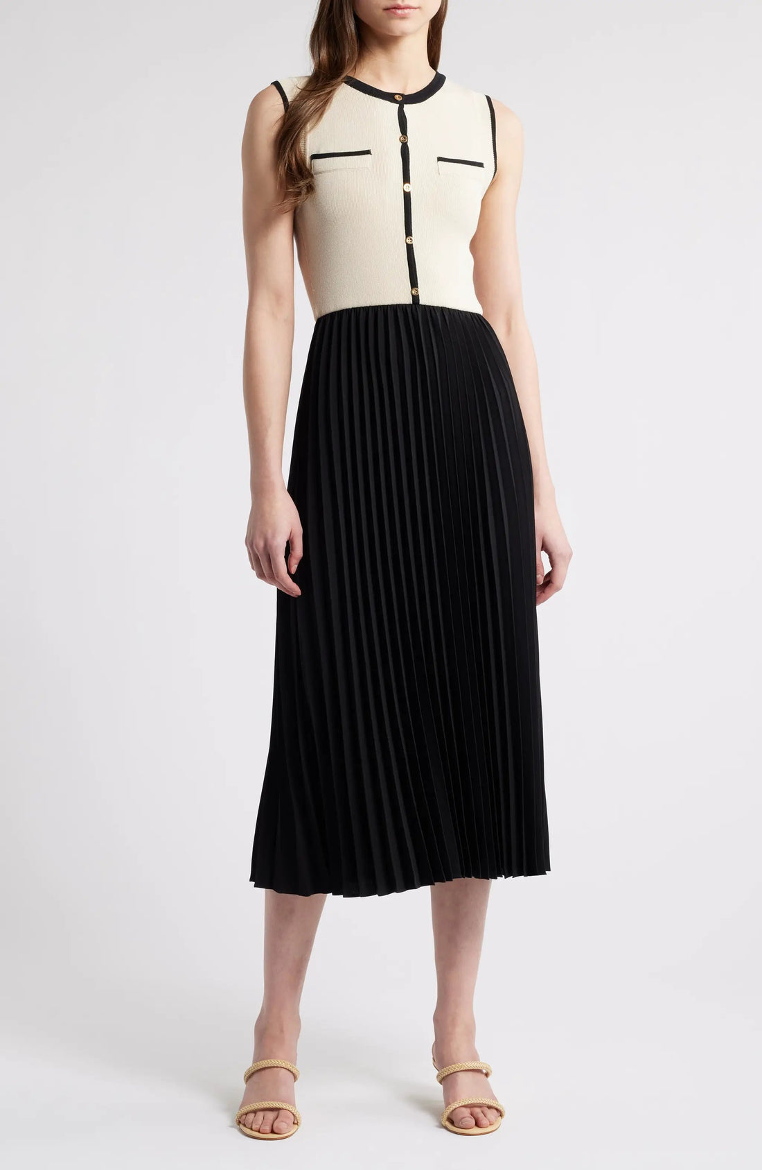 Vestido Maxi Falda A Negra Top Blanco by Yanet Collective