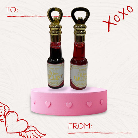 Tinta de labios botellas de vino