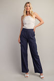 Pantalón de vestir azul marino tipo cargo