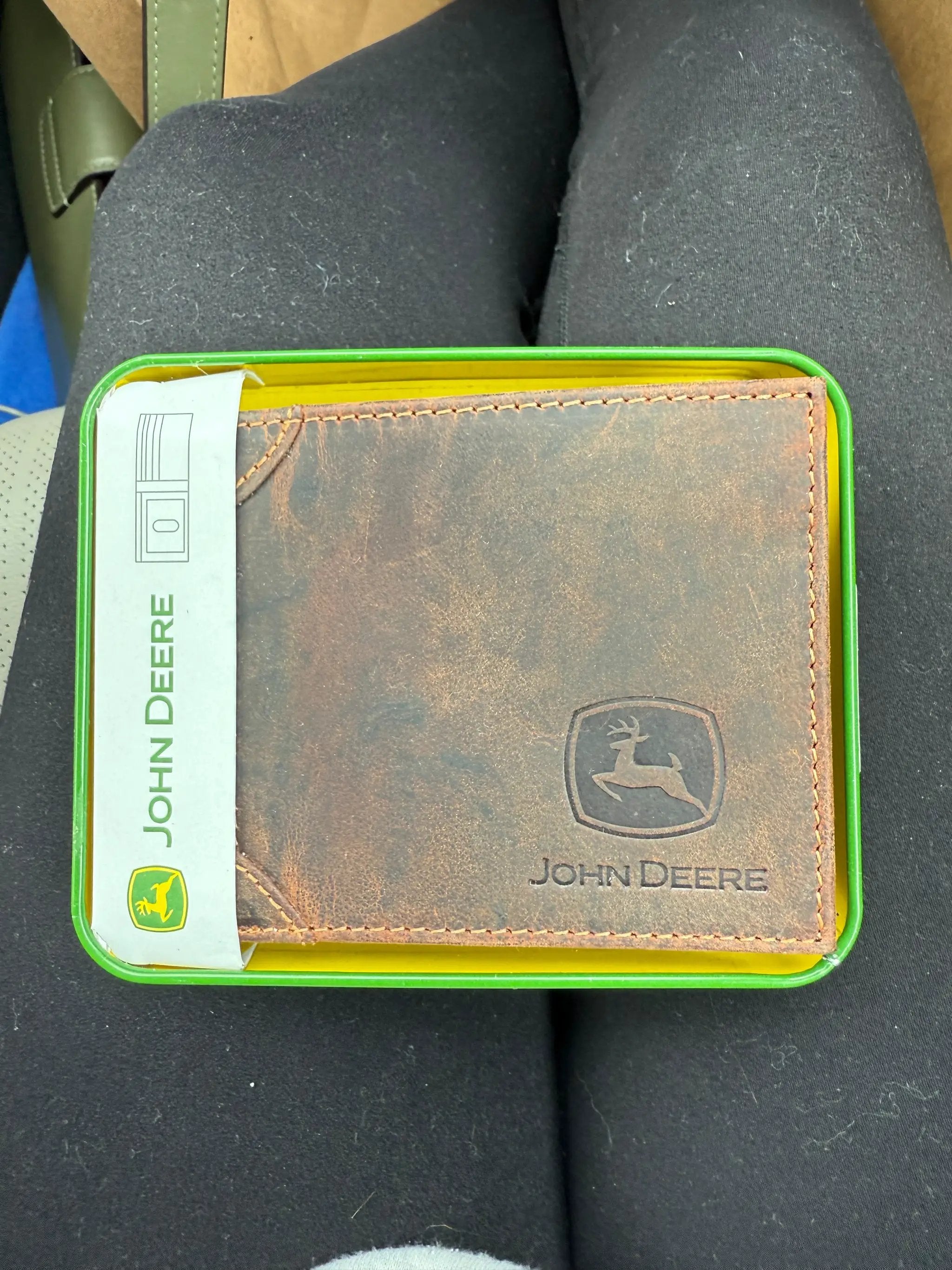 Yanet Collective Cartera Hombre John Deere Piel Café Regalo para papa - Wallets