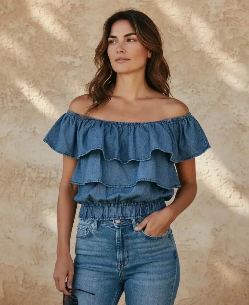 Yanet Collective Blusa mezclilla -