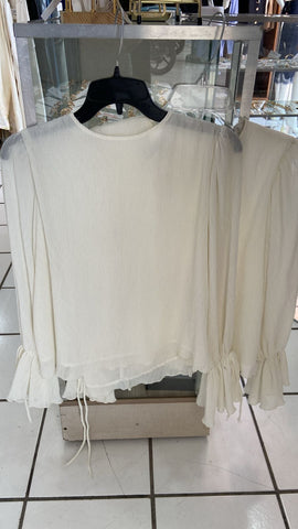 Blusa blanca manga larga