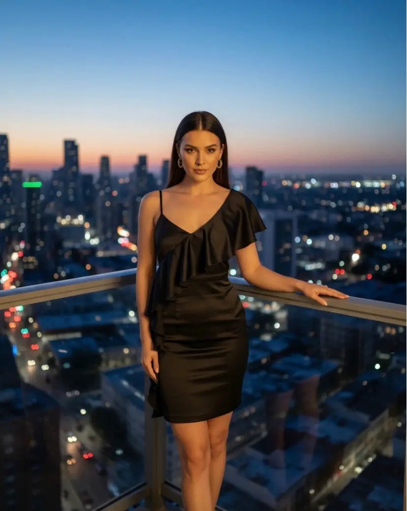 Vestido negro corto by Yanet Collection