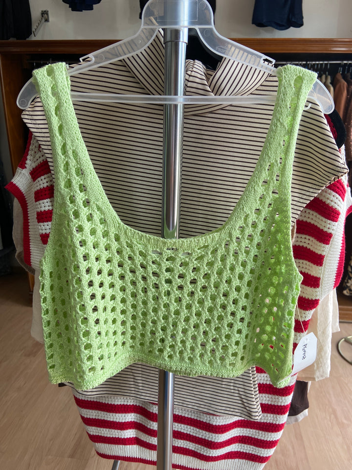Blusa top verde limón