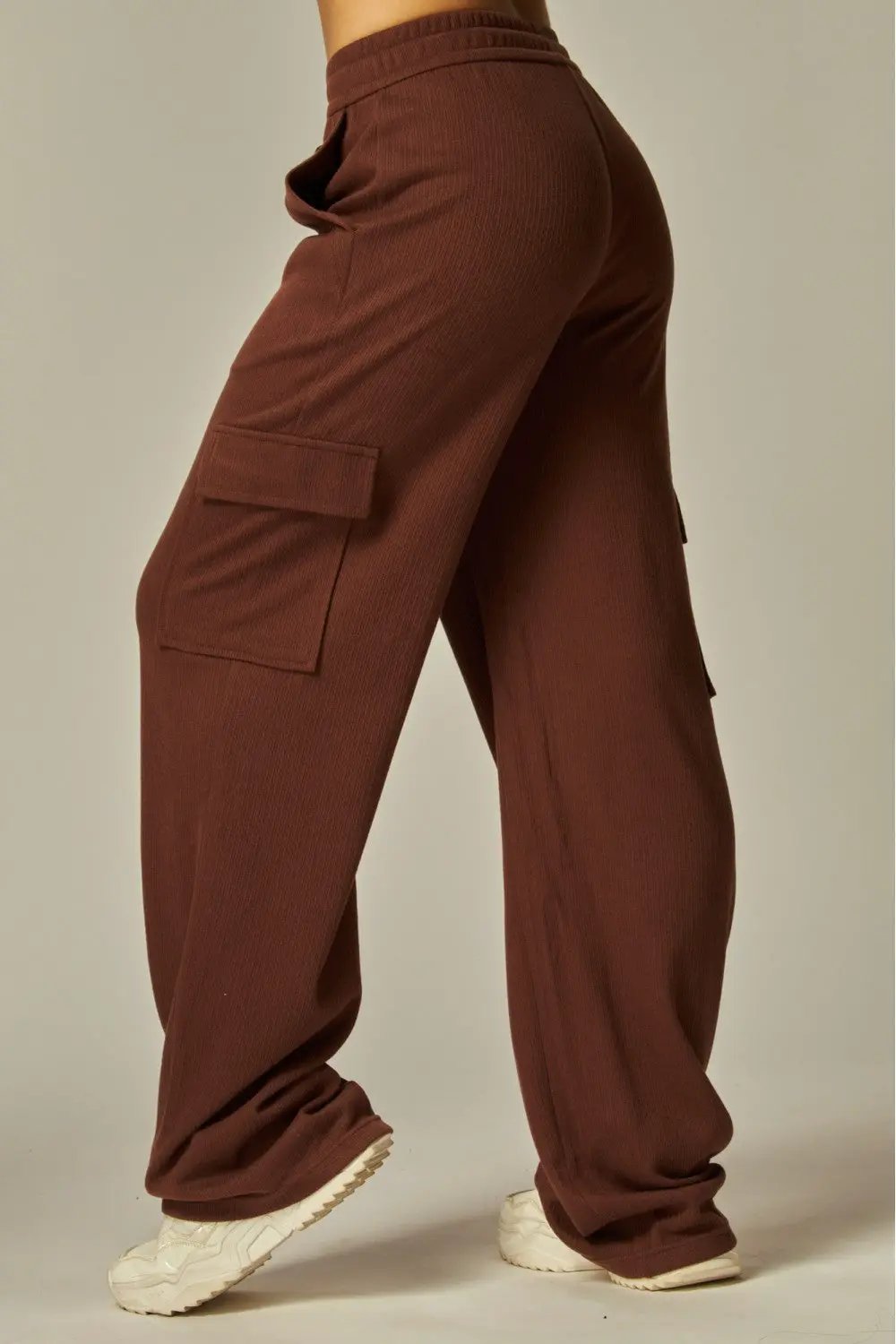 Pantalón Pants Cargo de Tela Acanalada Suave para Dama - Estilo Relajado by Yanet Collective