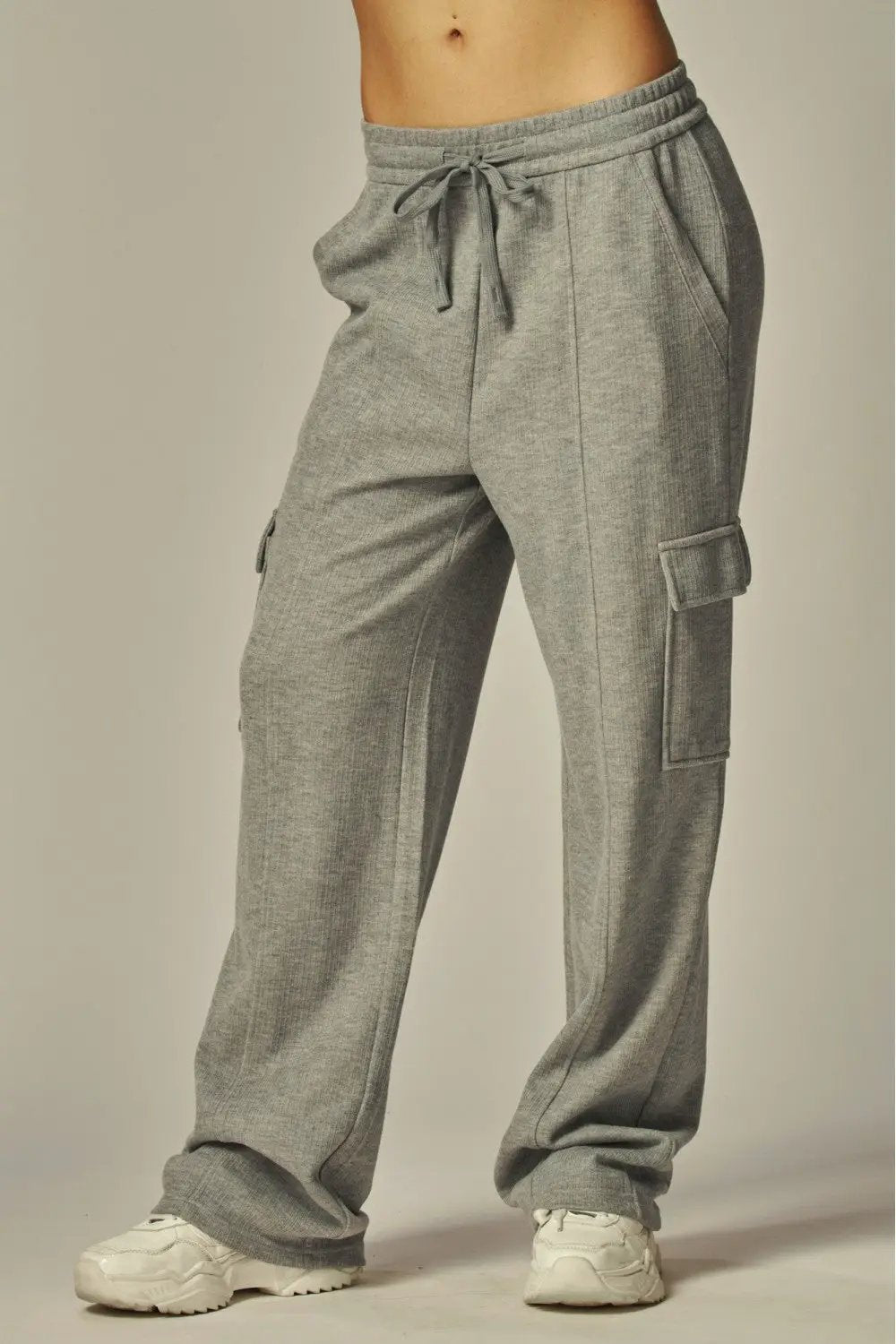 Pantalón Pants Cargo de Tela Acanalada Suave para Dama - Estilo Relajado by Yanet Collective