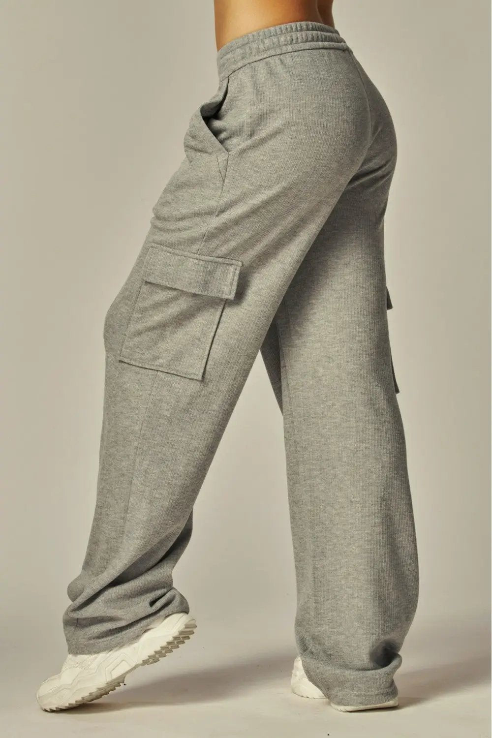 Pantalón Pants Cargo de Tela Acanalada Suave para Dama - Estilo Relajado by Yanet Collective