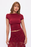 Blusa Drapeada Mujer Moda Elegante con Manga