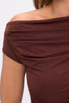 Blusa Drapeada Mujer Moda Elegante con Manga