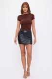 Blusa Drapeada Mujer Moda Elegante con Manga