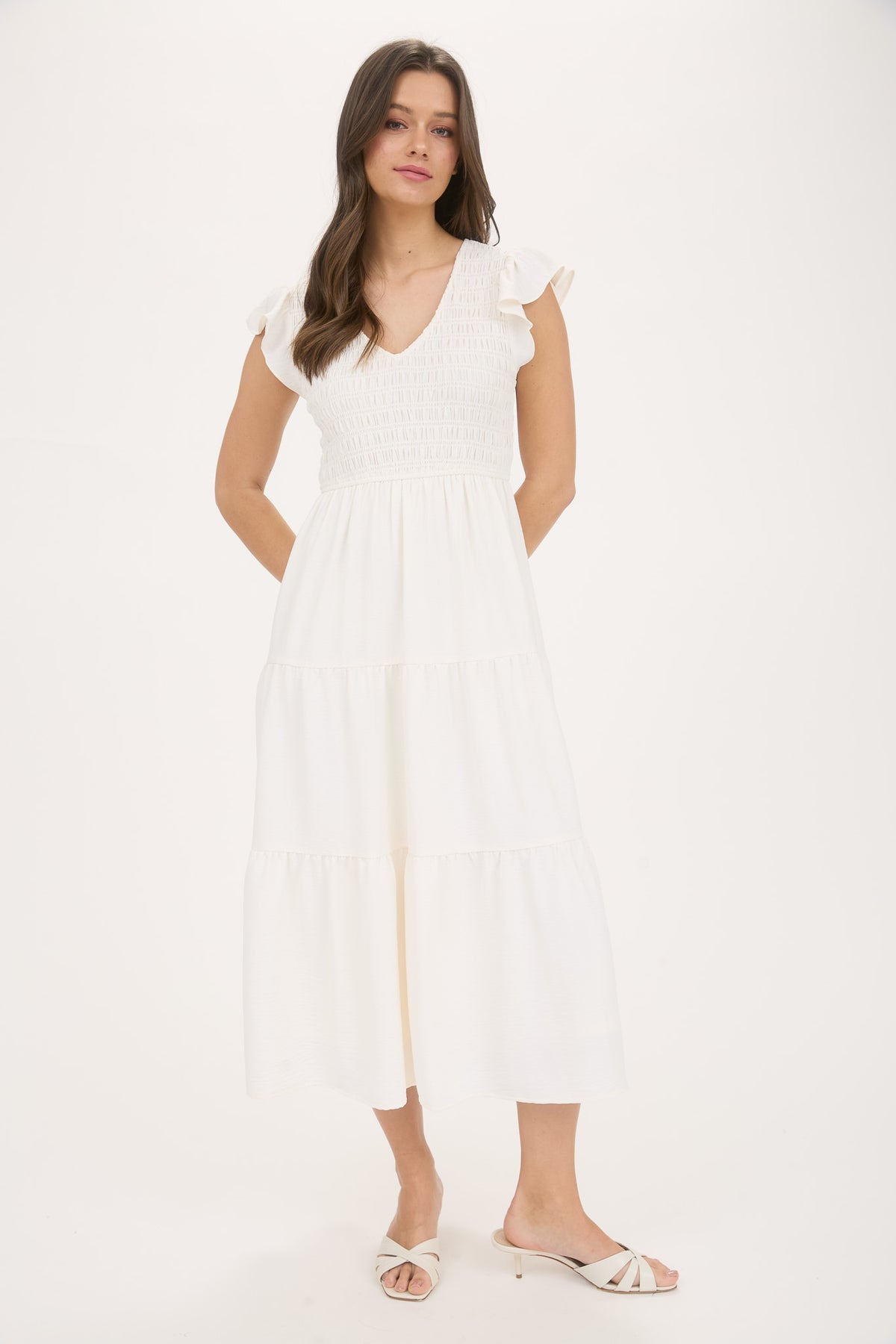 Vestido Maxi con Mangas Flutter by shopblupepper