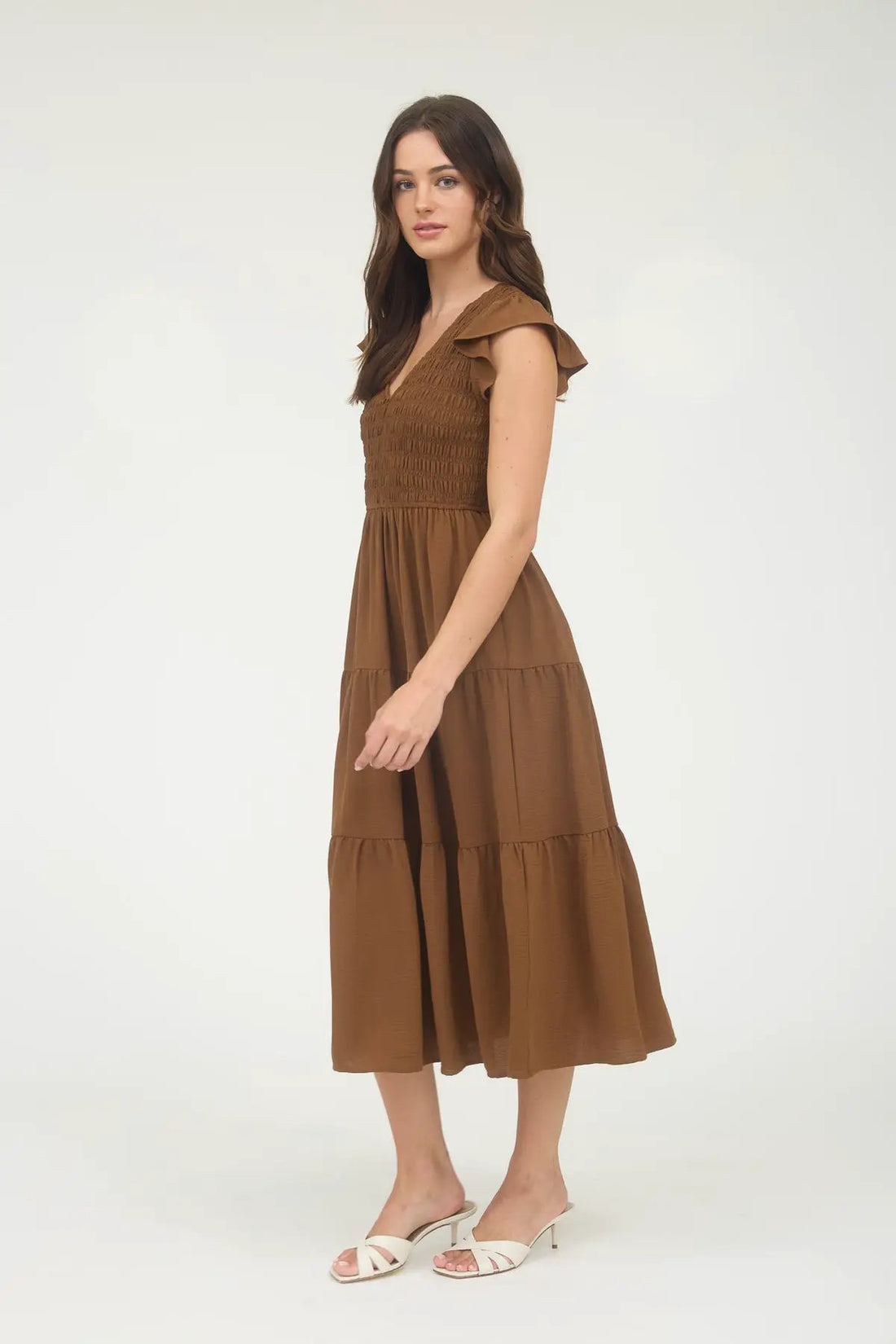 Vestido Maxi con Mangas Flutter by shopblupepper