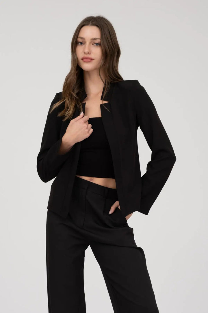Blazer de Manga Larga con Cuello Notch Elegante by Yanet Collective