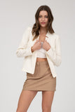 Blazer de Manga Larga con Cuello Notch Elegante