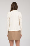 Blazer de Manga Larga con Cuello Notch Elegante