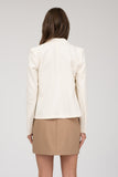 Blazer de Manga Larga con Cuello Notch Elegante