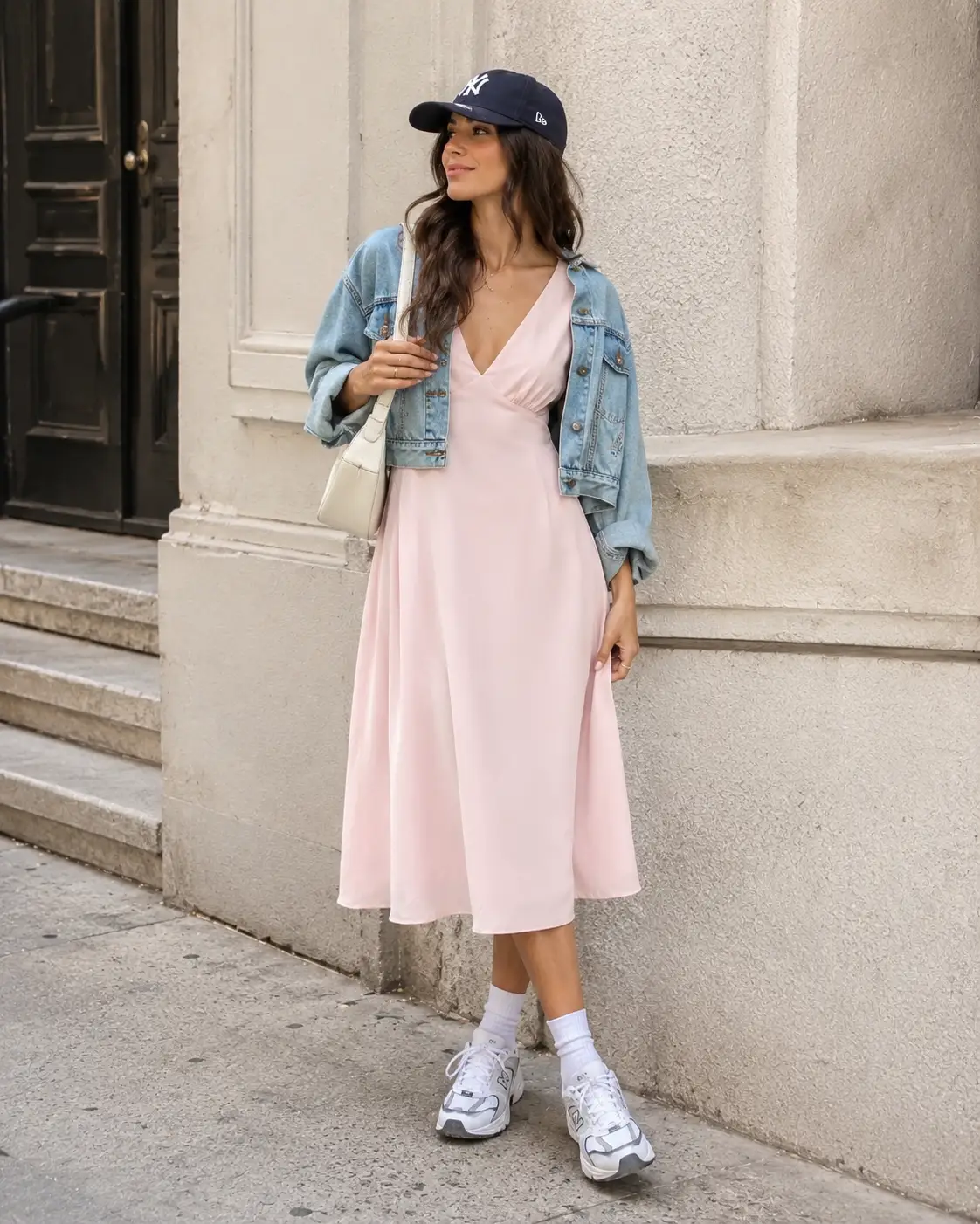 Winslow Collection Vestido Escote V Mangas Abullonadas Lazos En La Espalda - Dresses Dresses