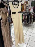 Vestido beige midi