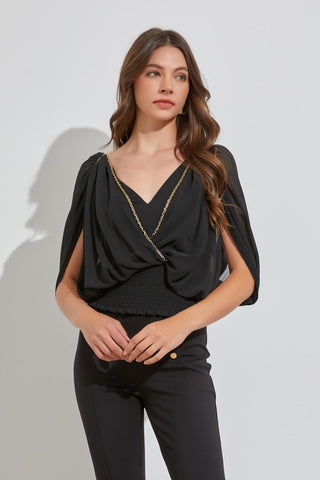 Blusa TOP DETALLE CADENA NEGRO