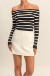 Falda Skort Mini Clásica Corte A-Línea Talle Alto Mujer Moda Casual Beige