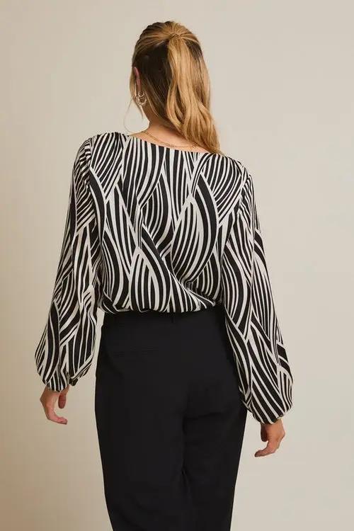 Yanet Collective Body zebra negro manga larga - Camisas