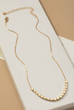 collar de cadena de caja de lat—n premium con cuenta de metal