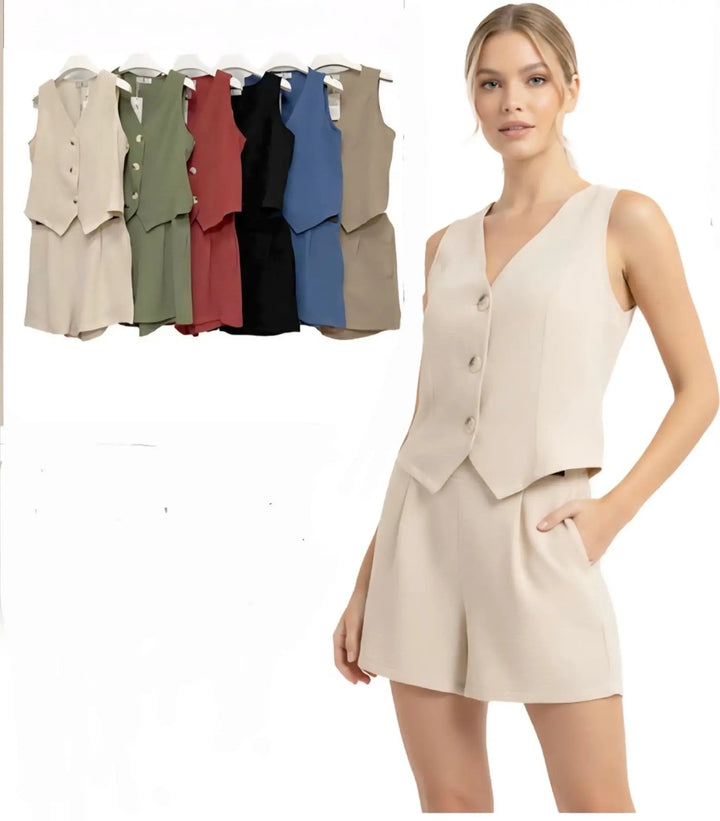 Set chaleco y short by Yanet Collective