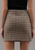 Falda houndstooth cafe mini