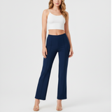 Pantalón Recto Plisado Tela Estilo Yoga – Straight Dress Pants Mujeres