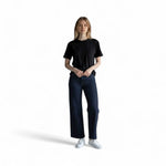 Jeans Pierna Ancha Denim Azul Oscuro