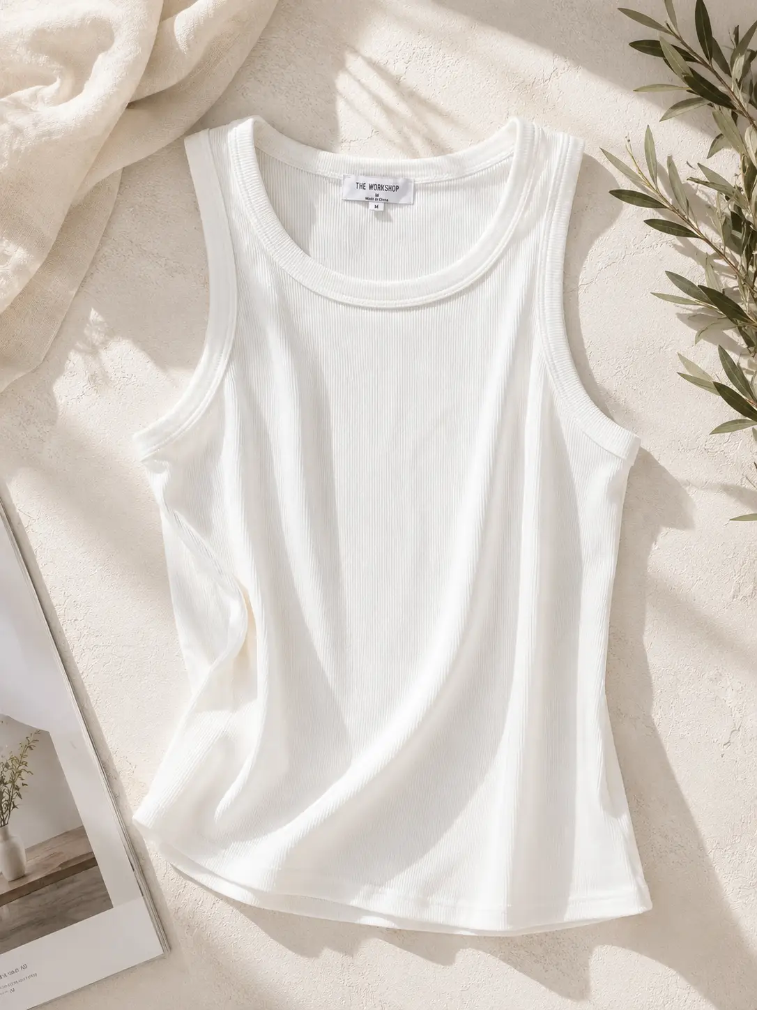 Yanet Collective Blusa Blanca Tank Top - Camisetas sin mangas