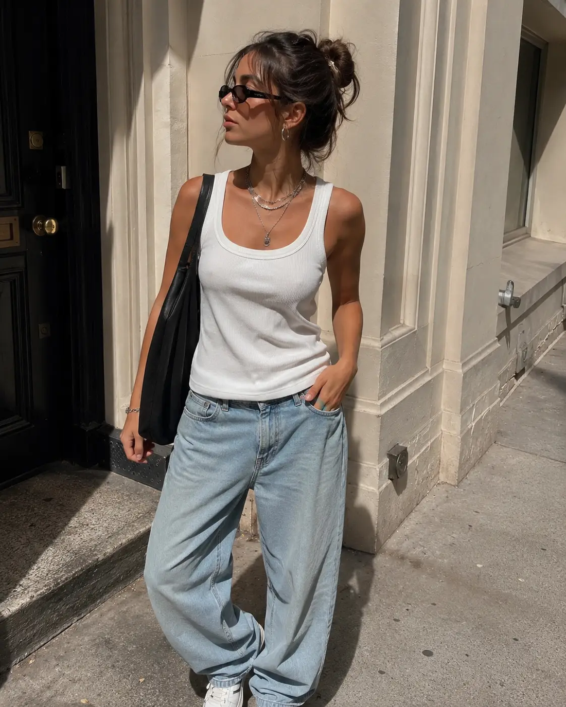 Yanet Collective Blusa Blanca Tank Top - Camisetas sin mangas