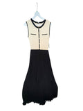 Vestido Maxi Falda A Negra Top Blanco