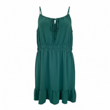 Vestido corto verde esmeralda