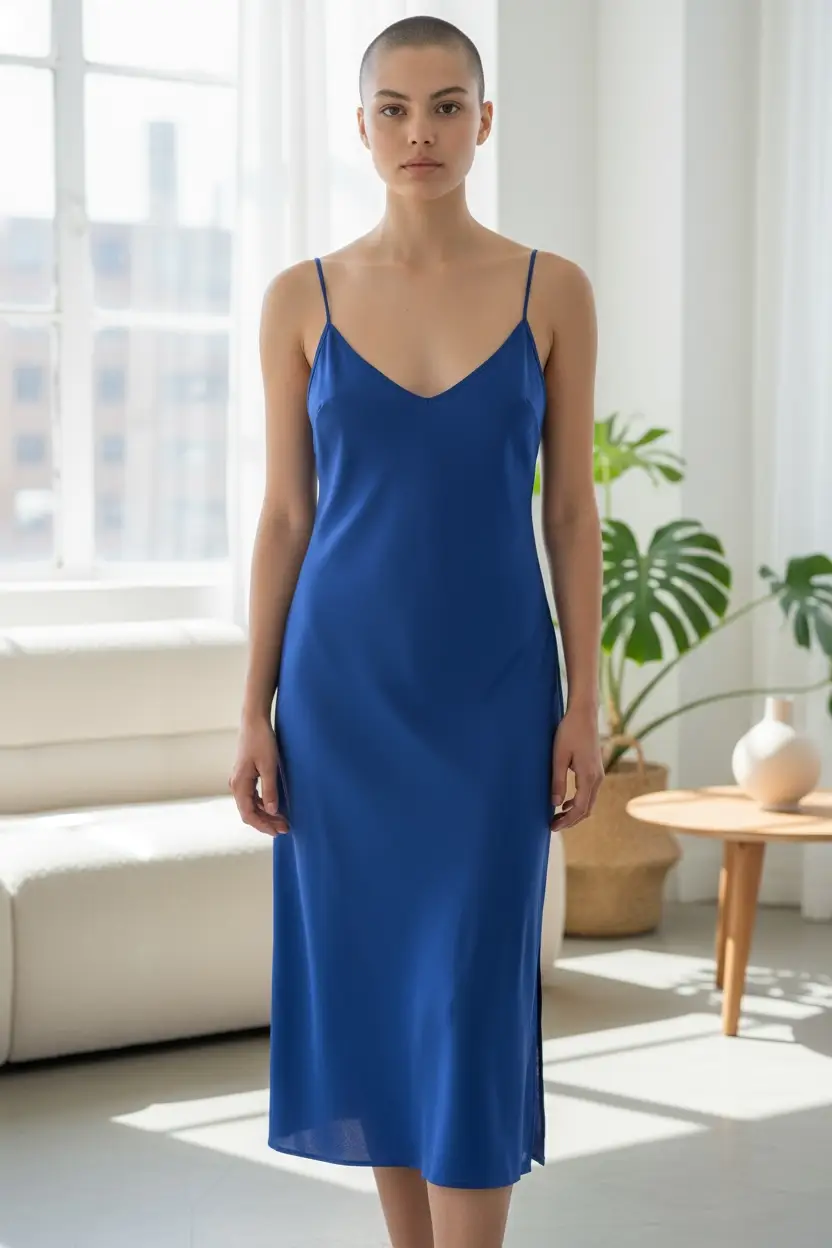 Vestido azul largo by Yanet Collective