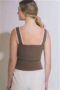 Blusa sin Mangas con Perlas para Mujer | Outfit Coquette Aesthetic | Look Casual Elegante by Yanet Collective