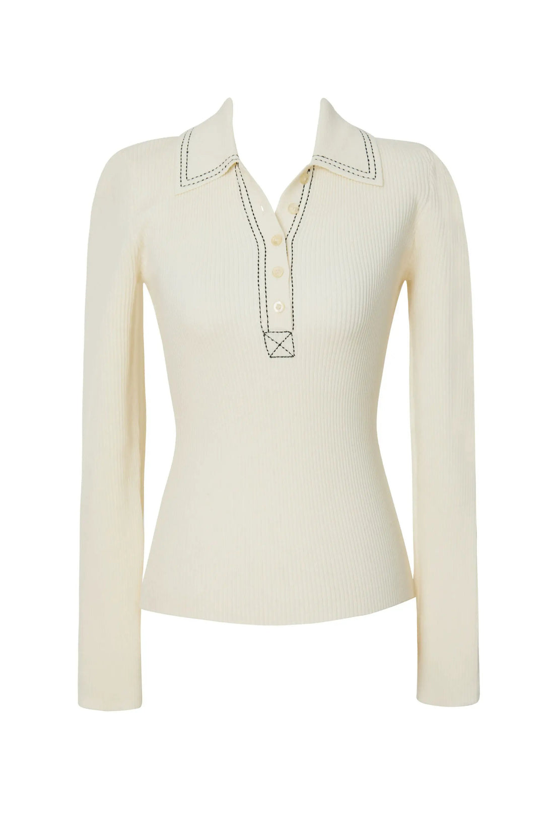 Blusa Tejido de Punto Beige Manga Larga by Yanet Collective