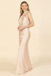 Vestido largo beige champagne