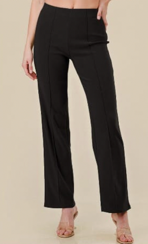 Pantalon de vestir negro pierna recta