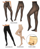 Medias Térmicas Forradas con Fleece para Mujer – Efecto Transparente, Súper Calientitas