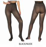 Medias Térmicas Forradas con Fleece para Mujer – Efecto Transparente, Súper Calientitas