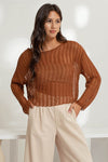 Sueter de Punto de Crochet Transparente
