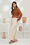 Sueter de Punto de Crochet Transparente