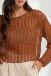 Sueter de Punto de Crochet Transparente