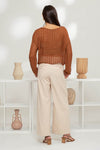 Sueter de Punto de Crochet Transparente