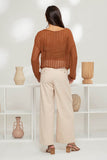 Sueter de Punto de Crochet Transparente