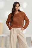 Sueter de Punto de Crochet Transparente