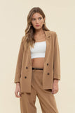 Saco Blazer Khaki a Rayas