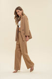 Saco Blazer Khaki a Rayas